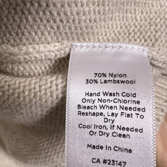 Talbots Womens Lambswool Blend Open Front Cardigan Colorblock Petite Sz L - Picture 9 of 12